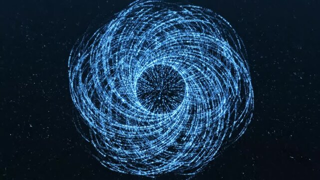 Centered blue particle light explosion.
