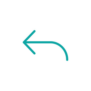 Reply icon with dual tone outline style, green symbol for message response
