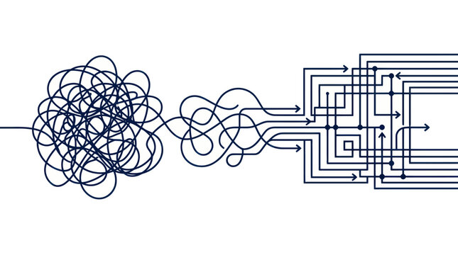 From Chaos to Order: Tangled Lines Becoming Structured Path