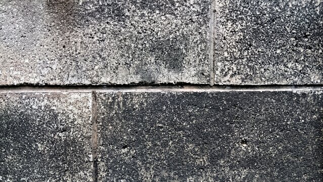 Textured Concrete Block Wall Surface