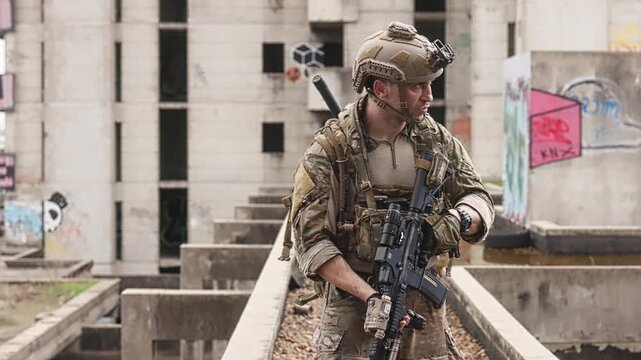 Operator Engaging Target with Team Support