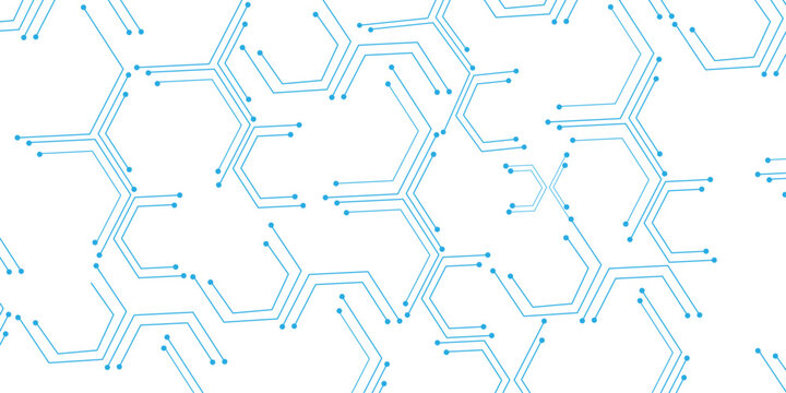 Abstract technology blue and withe gradient circuit board background. seamless stripe decoration business board paper vintage digital wave compose tech flow circle line texture wallpaper.