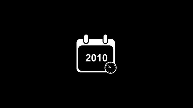 2010 Calendar Date Animation with Timeline Milestone and Schedule Concept