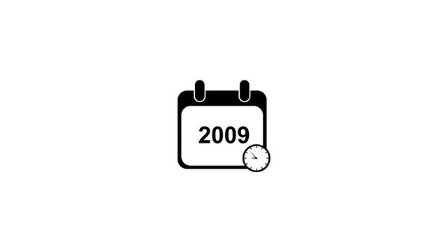 2009 Calendar Date Animation with Timeline History and Business Planning