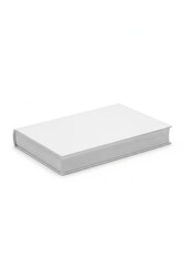 Naklejka premium A single closed hardcover book lying flat on a surface captured from a high angle view for education and reading concepts with a clean and simple aesthetic style