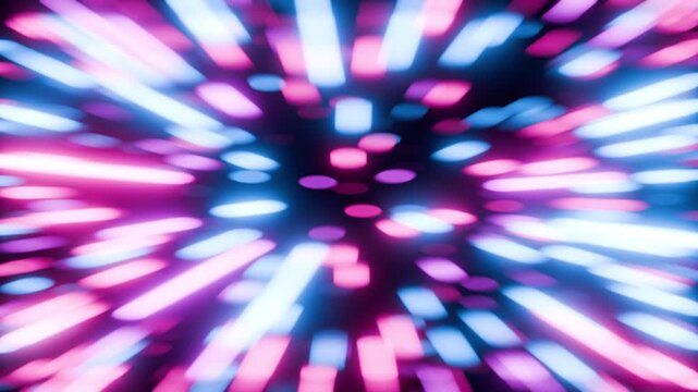 Blurred abstract loopable animation background with bright lights motion lines in futuristic style. 4K stock video