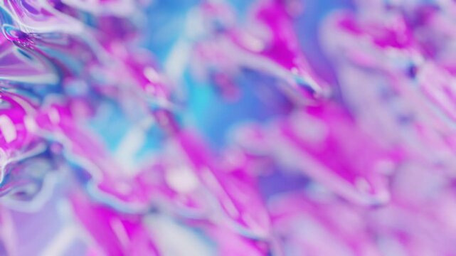 Blurred abstract loopable animation background with bright defocused softness smooth motion glass morphing elements. 4K stock video