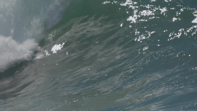 Giant shorebreak waves crashing at the wedge