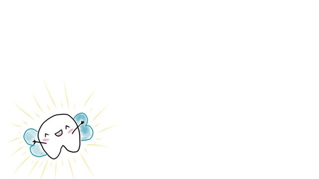 Animated collection of cute tooth fairy characters, dental care icons, and oral health illustrations in a playful hand-drawn style. Ideal for children's dentistry, healthcare education, dental clinics