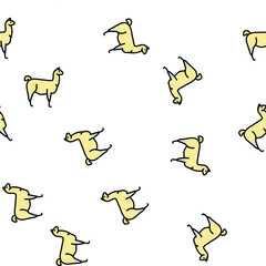 Obraz premium lama wild animal vector seamless pattern lama wild animal sign illustration