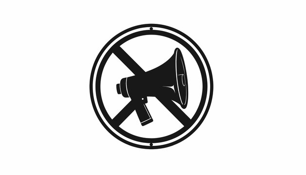 No Loud Noise Warning Sign Symbol.