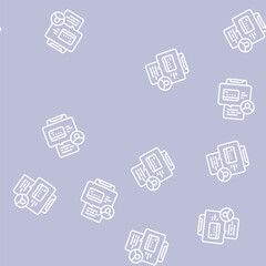 Fototapeta premium internet credit card vector line seamless pattern internet credit card sign illustration