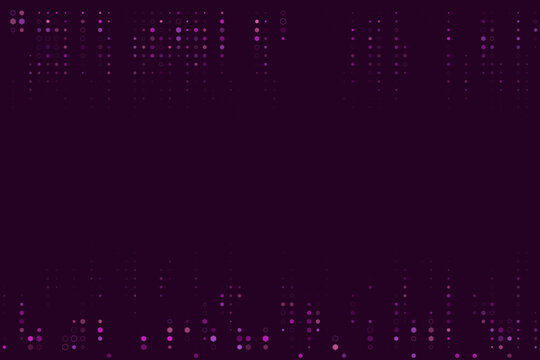 Abstract Dark Purple Background with Glowing Digital Dot Pattern for Technology and Data Visualization Concepts
