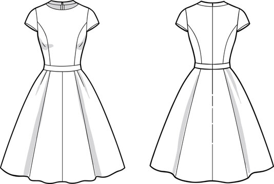 midi dress sketch  Pencil sketch of a square neck midi dress with cutout and a little bit  of underboob  . . . . .  . . . . . .  #fashionillustration #fashionstudy