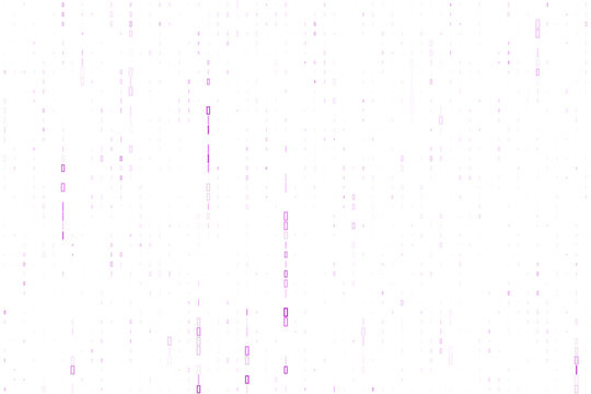 Abstract Digital Data Stream Background with Purple Vertical Pixel Bars for Technology and Cyber Security Concepts