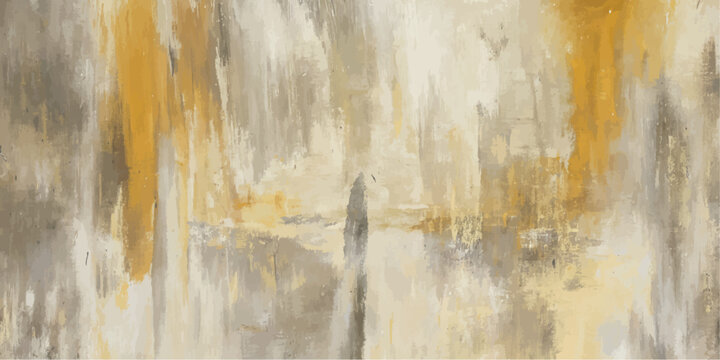 Abstract painted wall texture in grey and ochre tones with abstract background artistic backdrop material distressed interior creative composition construction minimalist decorative
