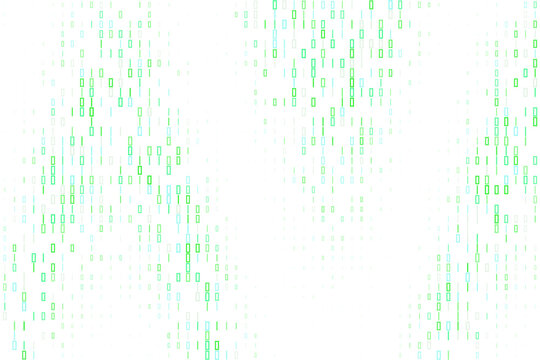 Abstract Digital Binary Code Background with Green and Blue Data Stream Patterns for Technology and Cyber Security Concepts