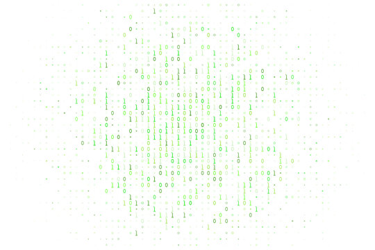 Green Binary Code Digital Background Abstract Data Stream Pattern for Technology and Cybersecurity Concepts