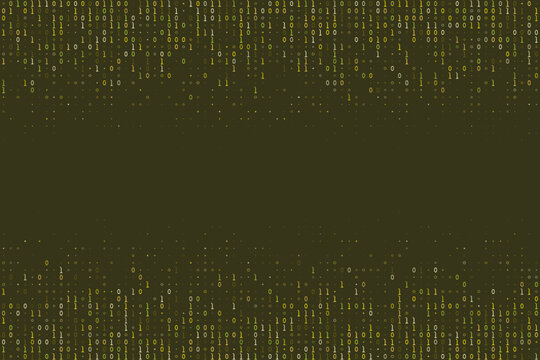 Digital Binary Code Background with Falling Data Stream for Cyber Security and Technology Concept Presentations