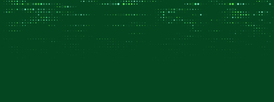 Abstract Digital Matrix Background with Green Data Dots for Technology and Cyber Security Concepts