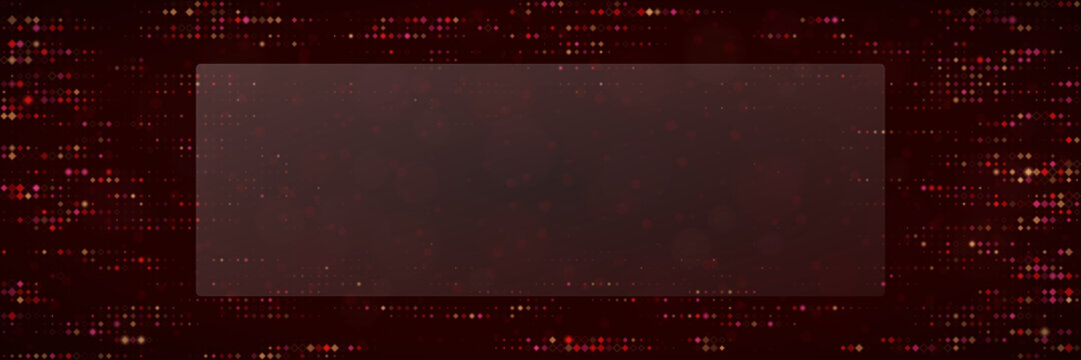 Dark Red Digital Matrix Background with Central Text Placeholder for Technology Presentations and Cyber Security Concepts
