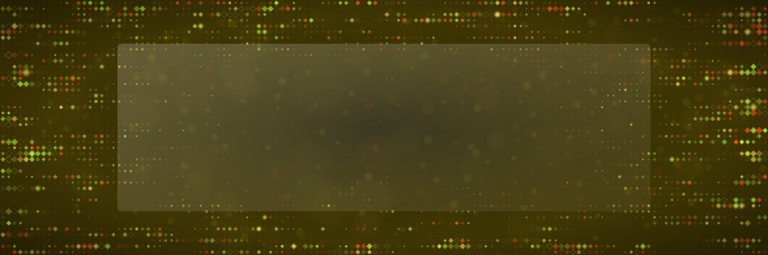Abstract Digital Background with Glowing Data Dots and Central Text Overlay Frame for Technology Presentations