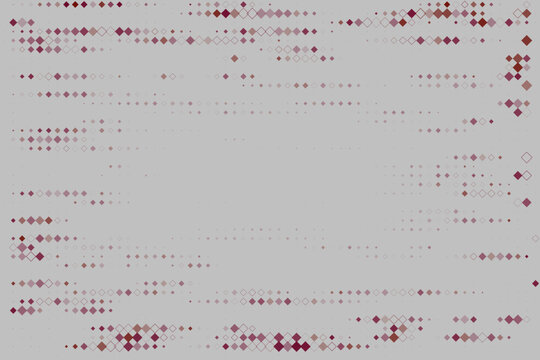 Abstract Digital Glitch Pattern with Red Diamond Shapes on Grey Background for Modern Tech Design and Data Visualization