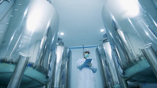 Scientist Handling Petri Dishes with Bacterial Cultures