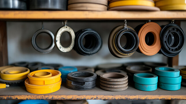 black and white pots