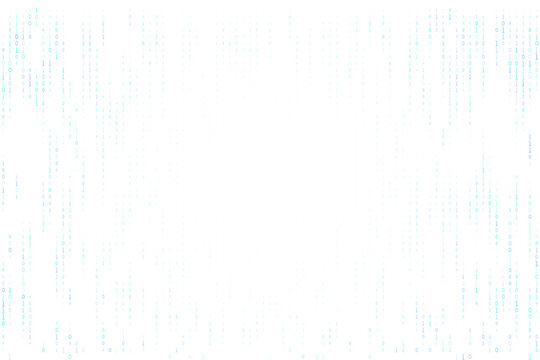Abstract Digital Background with Falling Binary Code Streams for Technology and Data Security Concepts
