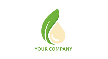 Fototapeta premium Green leaf logo company symbol.