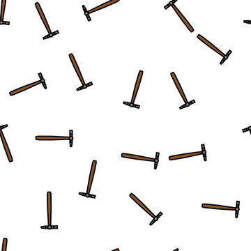 cross peen pin hammer tool vector seamless pattern cross peen pin hammer tool sign illustration