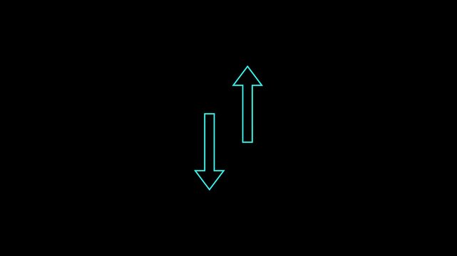 Blinking Double Arrow Loop Animation for Exchange and Data Transfer Concept 4k animation video ..........