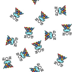 Fototapeta premium social expert vector seamless pattern social expert sign illustration