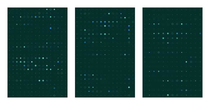 Abstract Digital Data Pattern Background with Geometric Shapes for Tech and Science Concepts