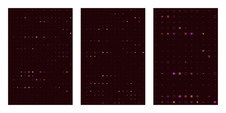 Abstract Digital Data Grid Background with Glowing Geometric Shapes for Technology and Network Visualization