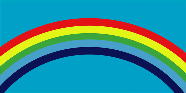 Bright Rainbow Arc on White Background &mdash; Colorful Spectrum Illustration for Design and Pride