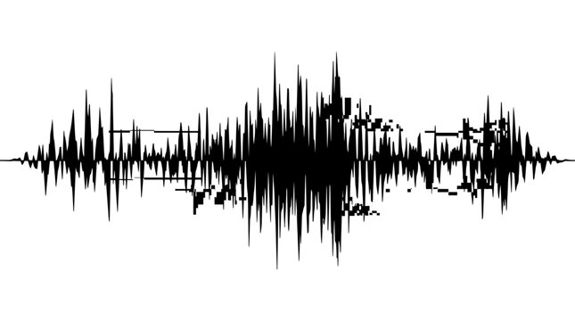 Sound wave pattern audio signal 2.