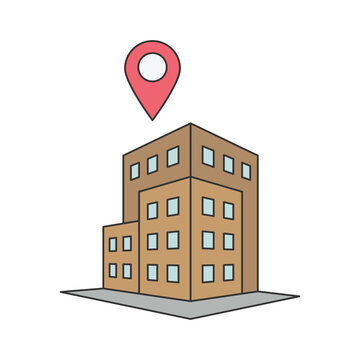 city map with pointer