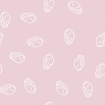 peeled oyster vector line seamless pattern peeled oyster sign illustration