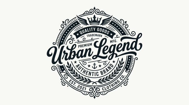 Urban Legend Vintage Emblem Logo - Quality Goods, Authentic Brand