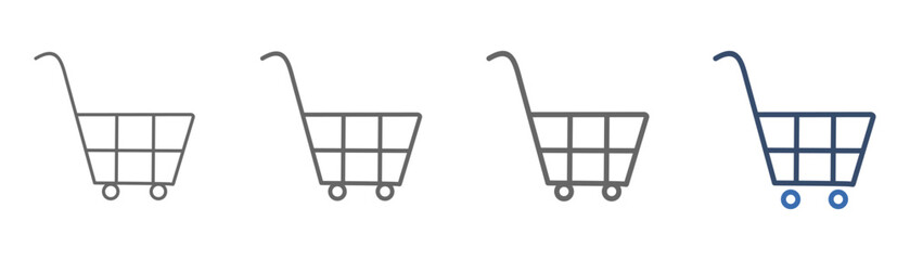  outline icon set trolley with shopping cart design © mujahadah 
