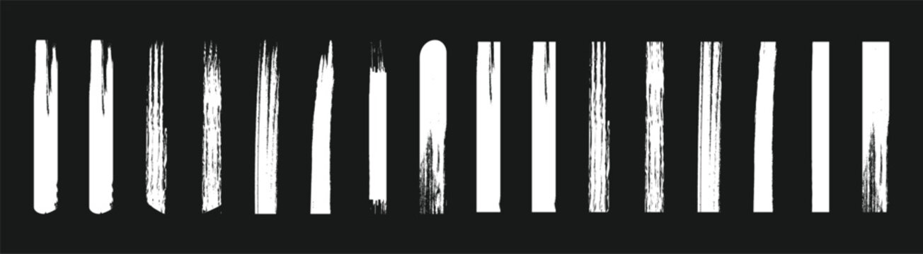 Chalk brush. Set of hand painted chalk brushes. White brush strokes. Chalk brush. Set of hand painted chalk brushes. White brush strokes. Dirty texture banners. Set of rectrangle shape brush strokes. 