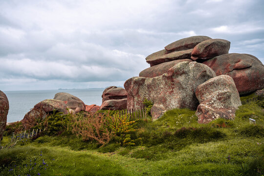 Stunning Pink Granite Rocks on the Brittany Coast of France