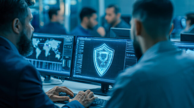 Cybersecurity Operations Team Monitoring Digital Network Threats