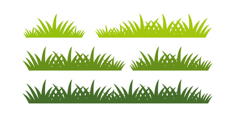 Fototapeta premium green grass illustration, sustainable grass nature, grass design in flat style 