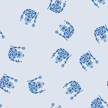 mohini god indian vector glyph seamless pattern mohini god indian sign illustration