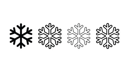 snowflake vector icon set © Vector designer