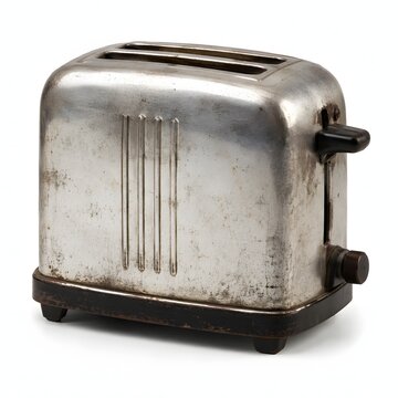 Old Vintage Toaster Isolated on Light Background