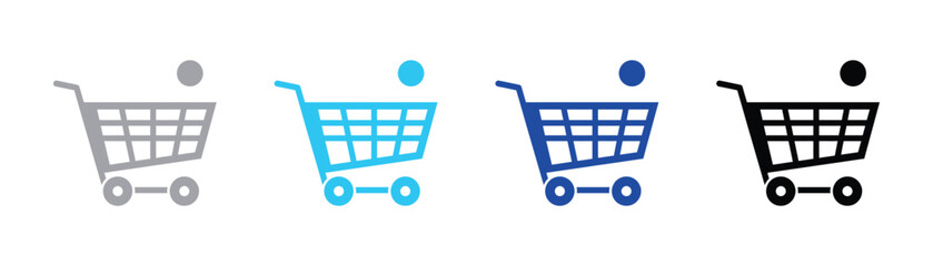 Minimalist shopping cart icon for e-commerce website interface design with shopping ecommerce interface business purchase consumer checkout merchandise commercial navigation customer © SilentSmog